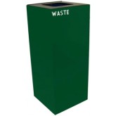 WITT GeoCube Square Recycling Receptacle w/ Square Opening - 36 gallon, Green